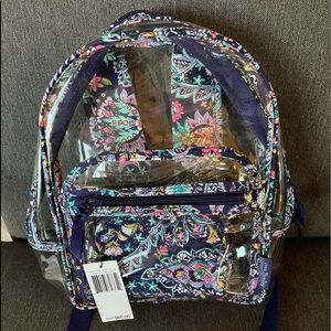 Vera Bradley Clearly Colorful Stadium Backpack Set.  French Paisley Pattern.